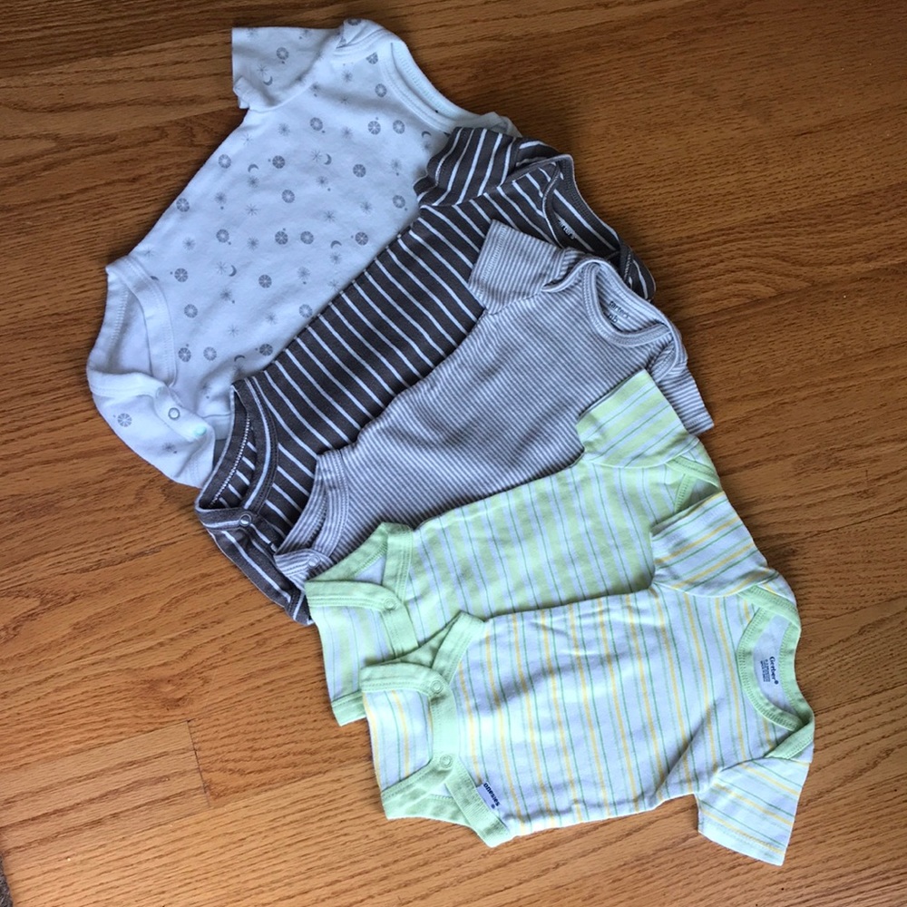 5 - 100% cotton short sleeve onesies